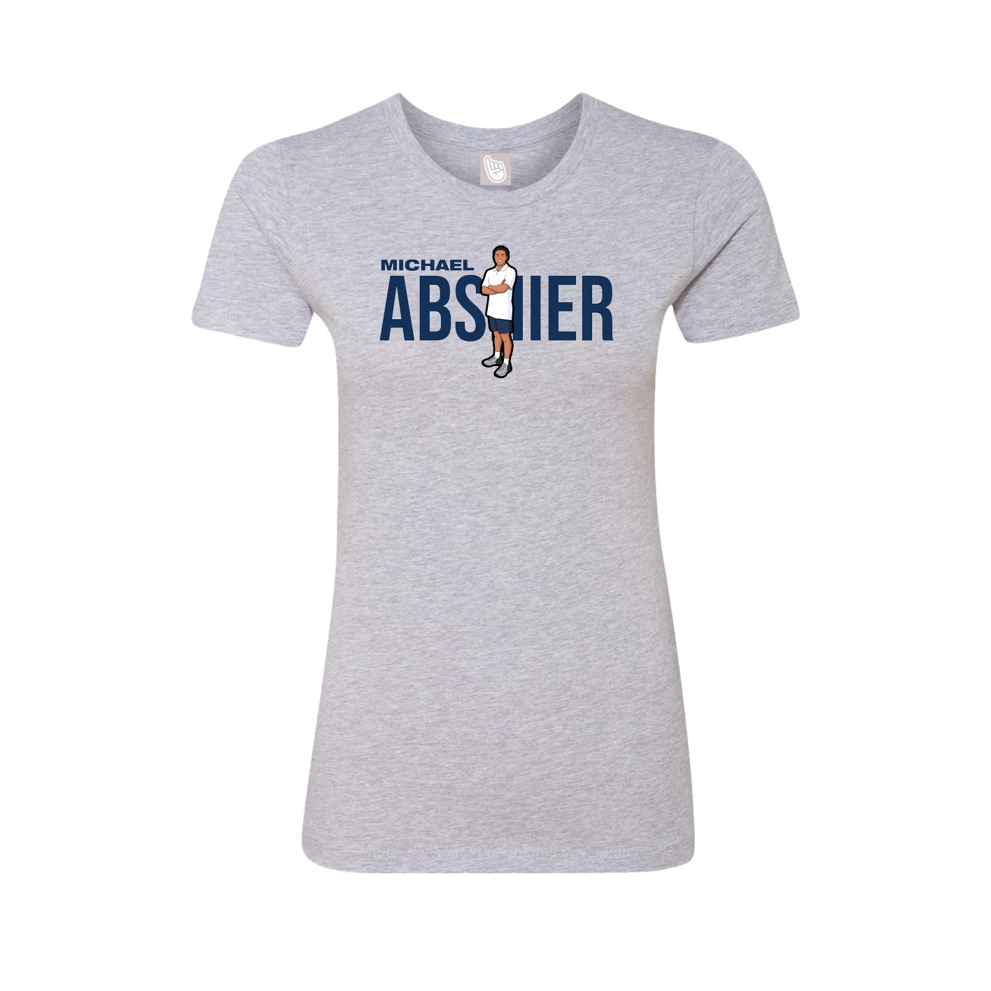 Womens Tee — Player Name in Grey