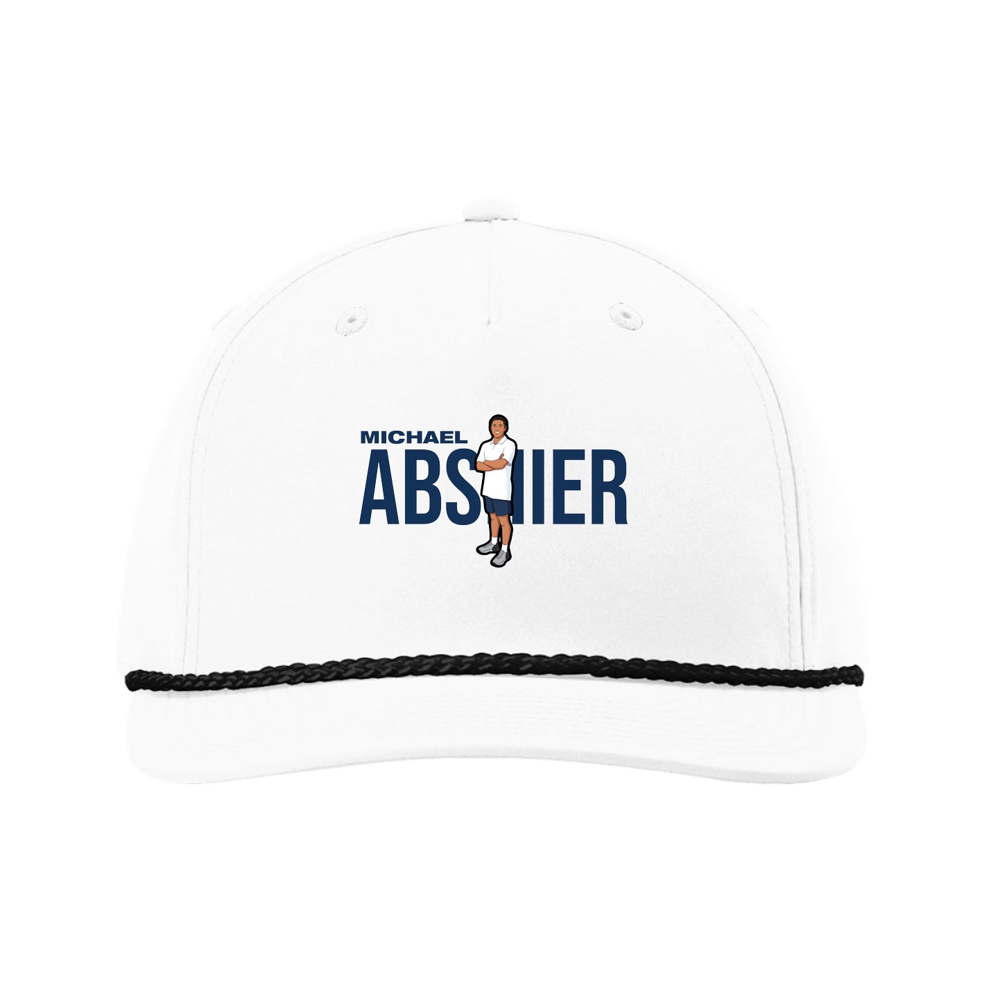 Five-Panel Classic Rope Cap — Player Name in White