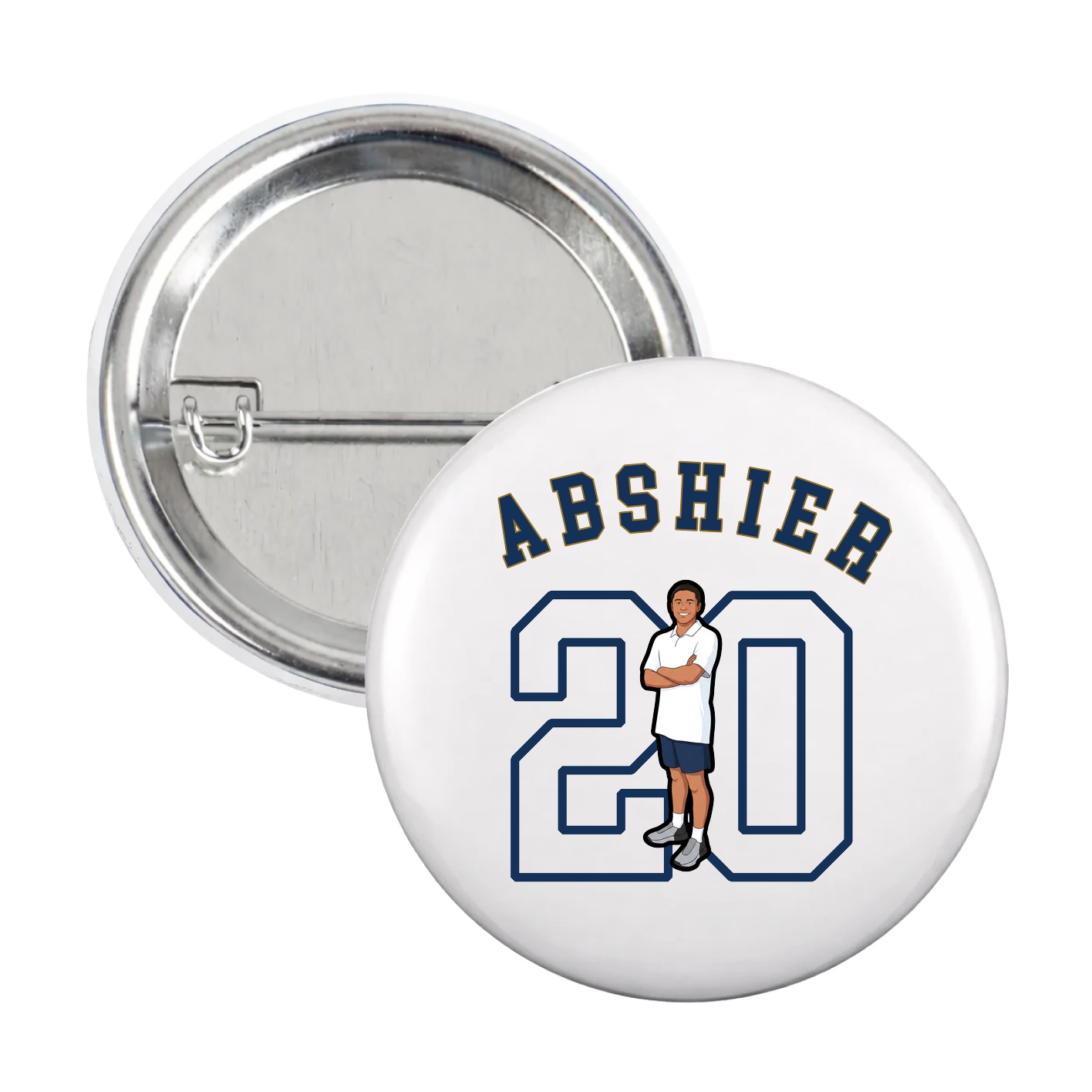 Game Day Button — Shirsey Arch in White