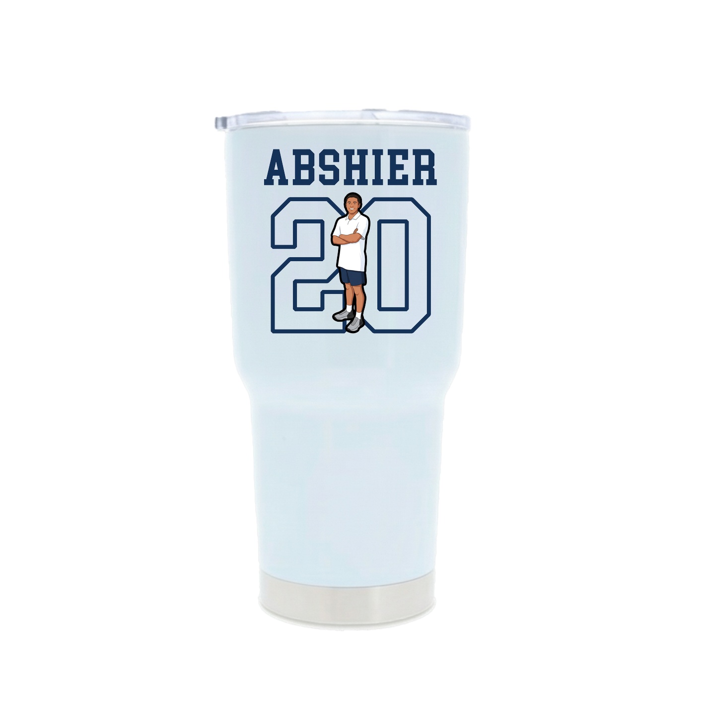 30oz Stainless Steel Tumbler — Shirsey in White
