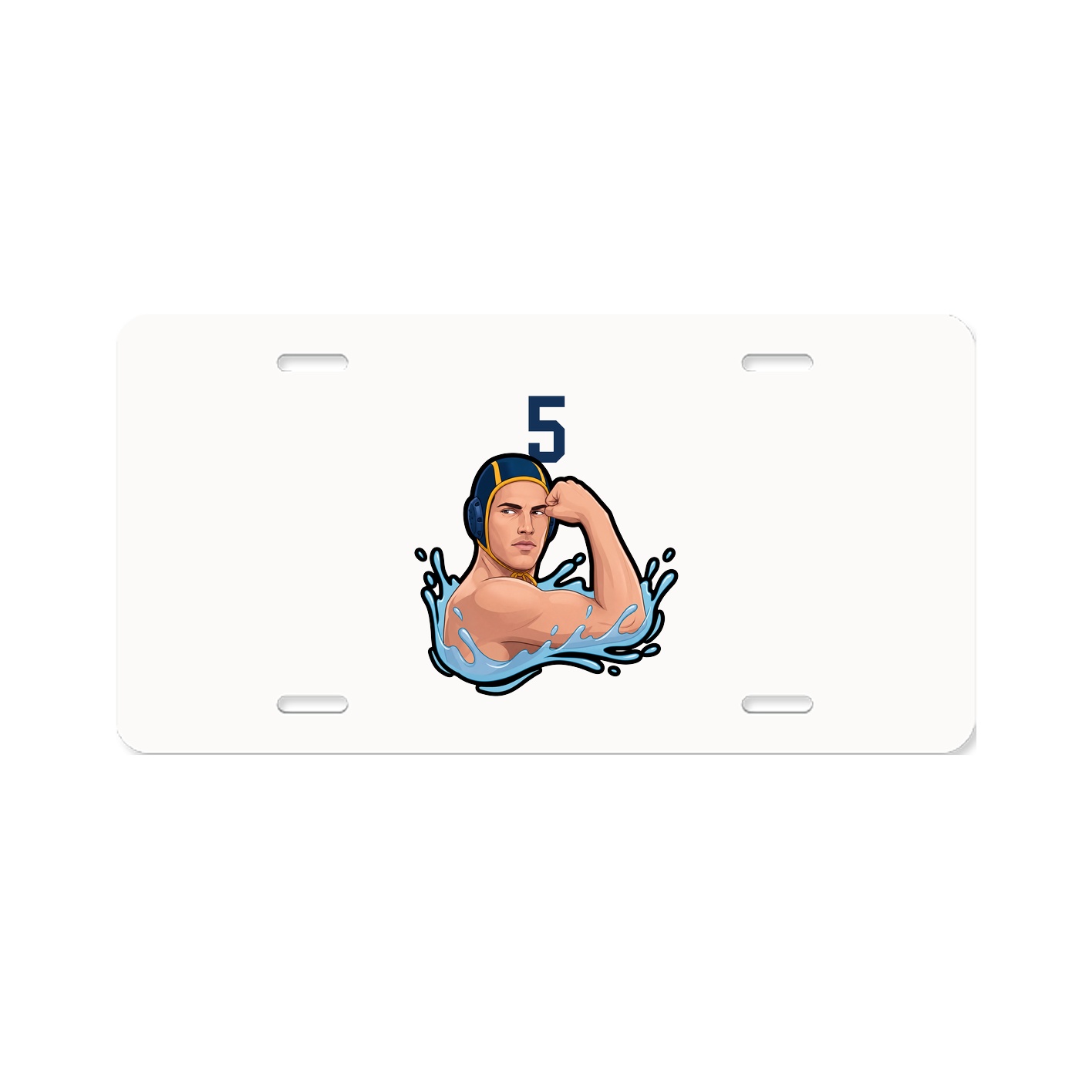 License Plate — Number Top in Classic