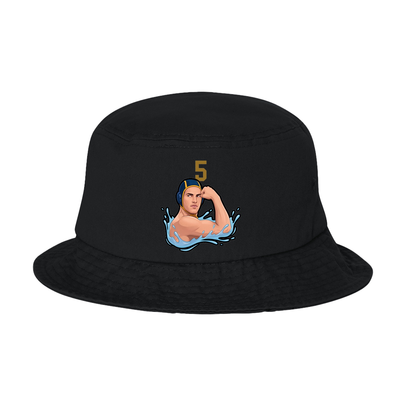 Bucket Cap — Number Top in Black