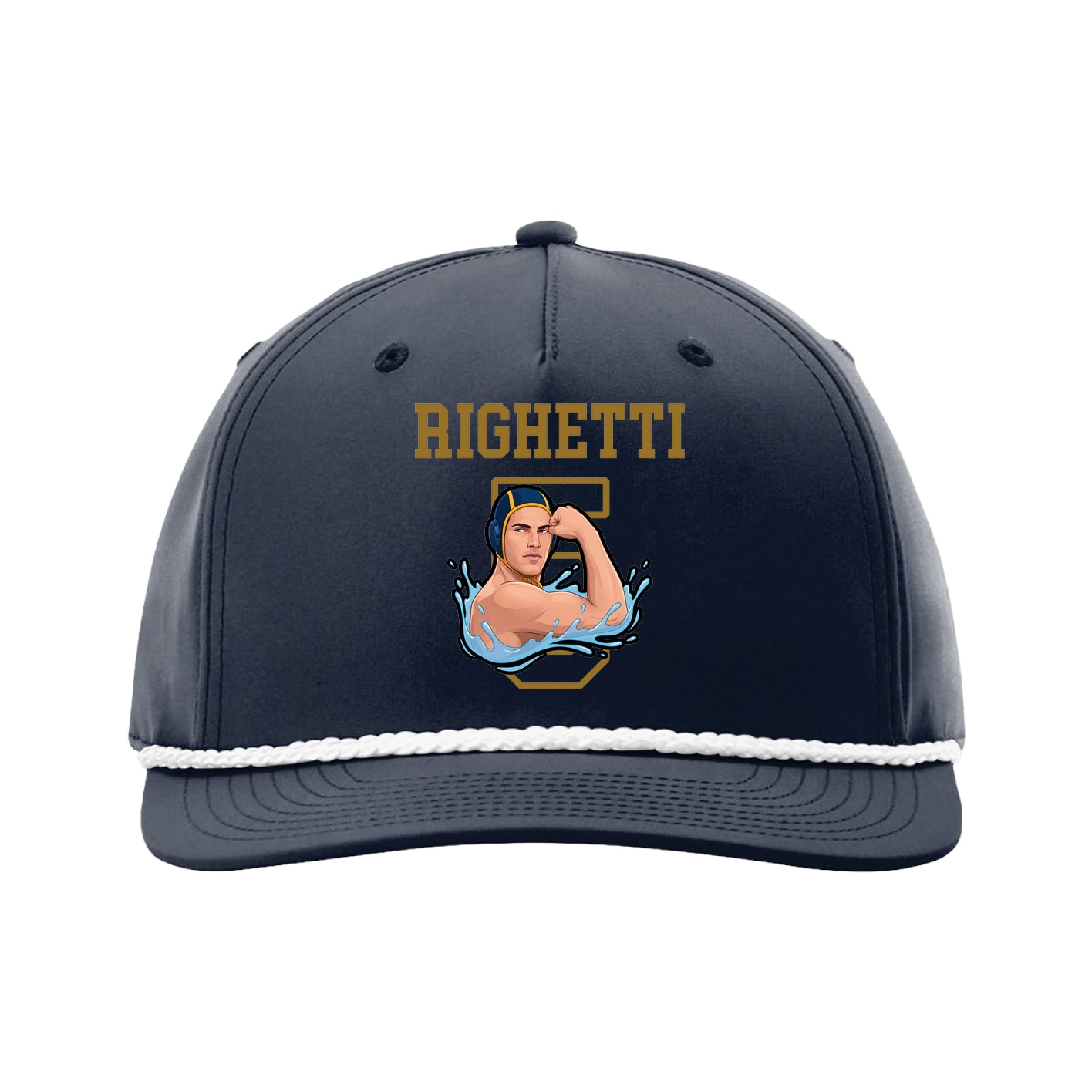 Five-Panel Classic Rope Cap — Shirsey in Navy