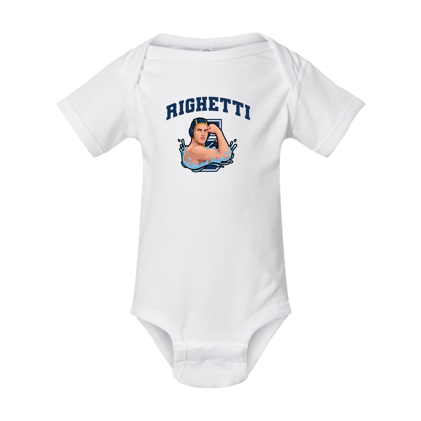Baby Onesie — Number in White