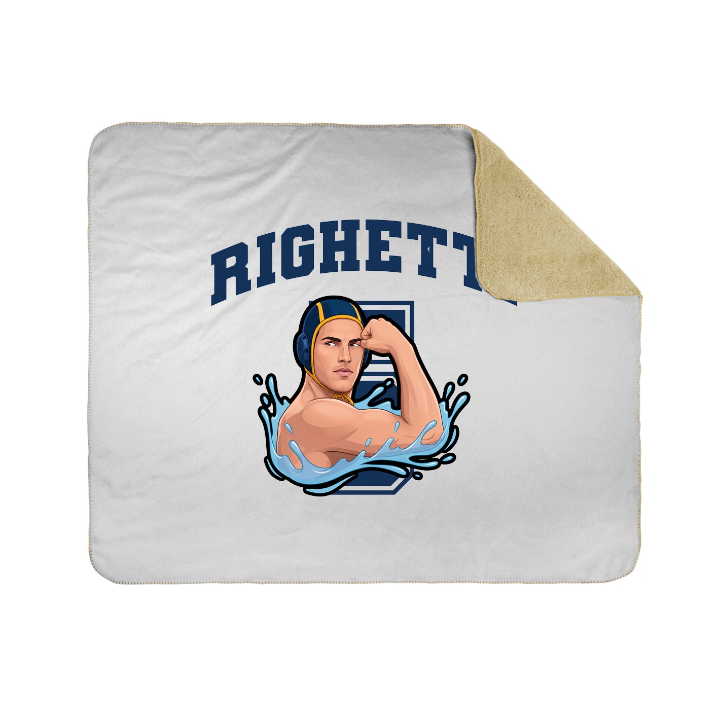 Throw Blanket — Number in White