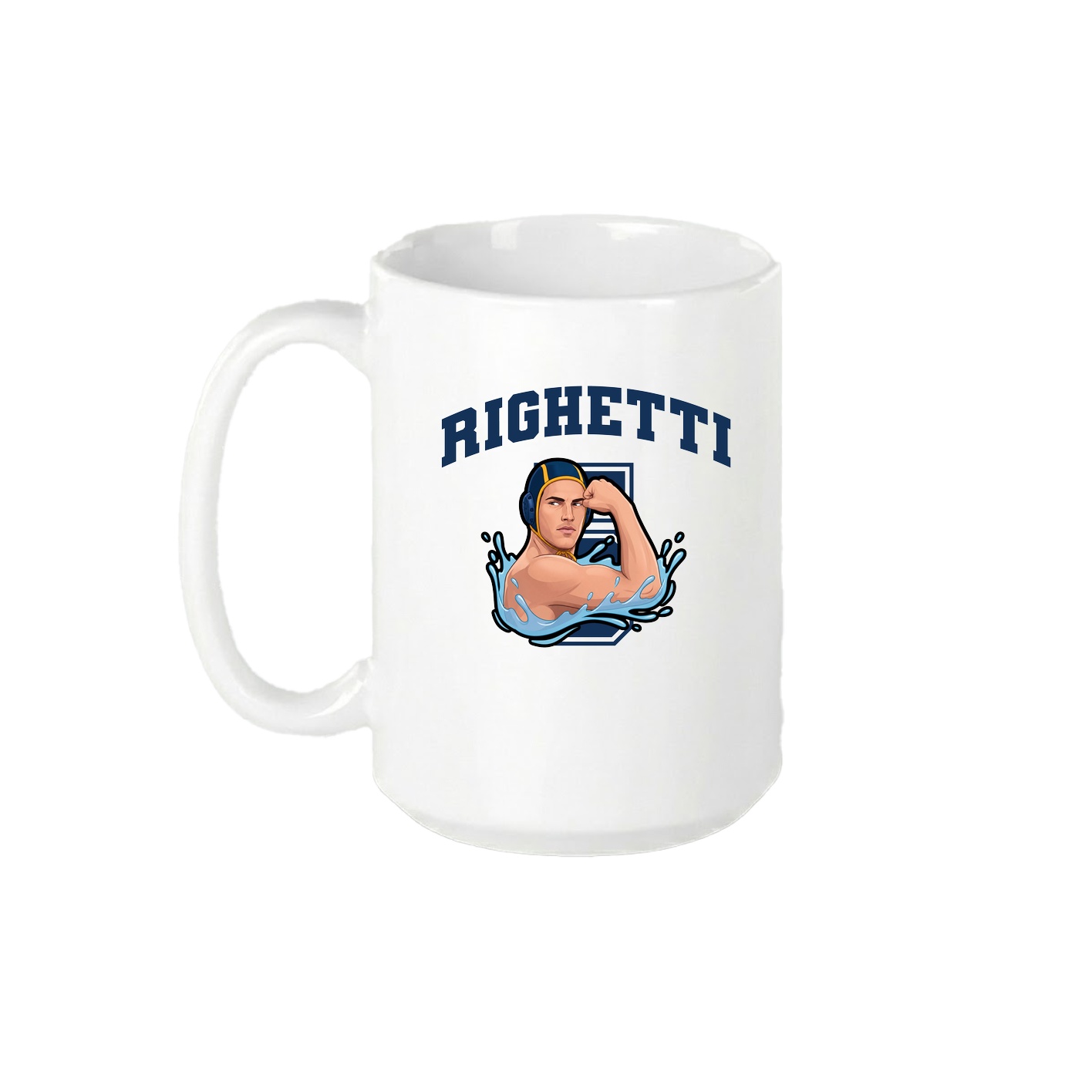 15oz Coffee Mug — Number in White