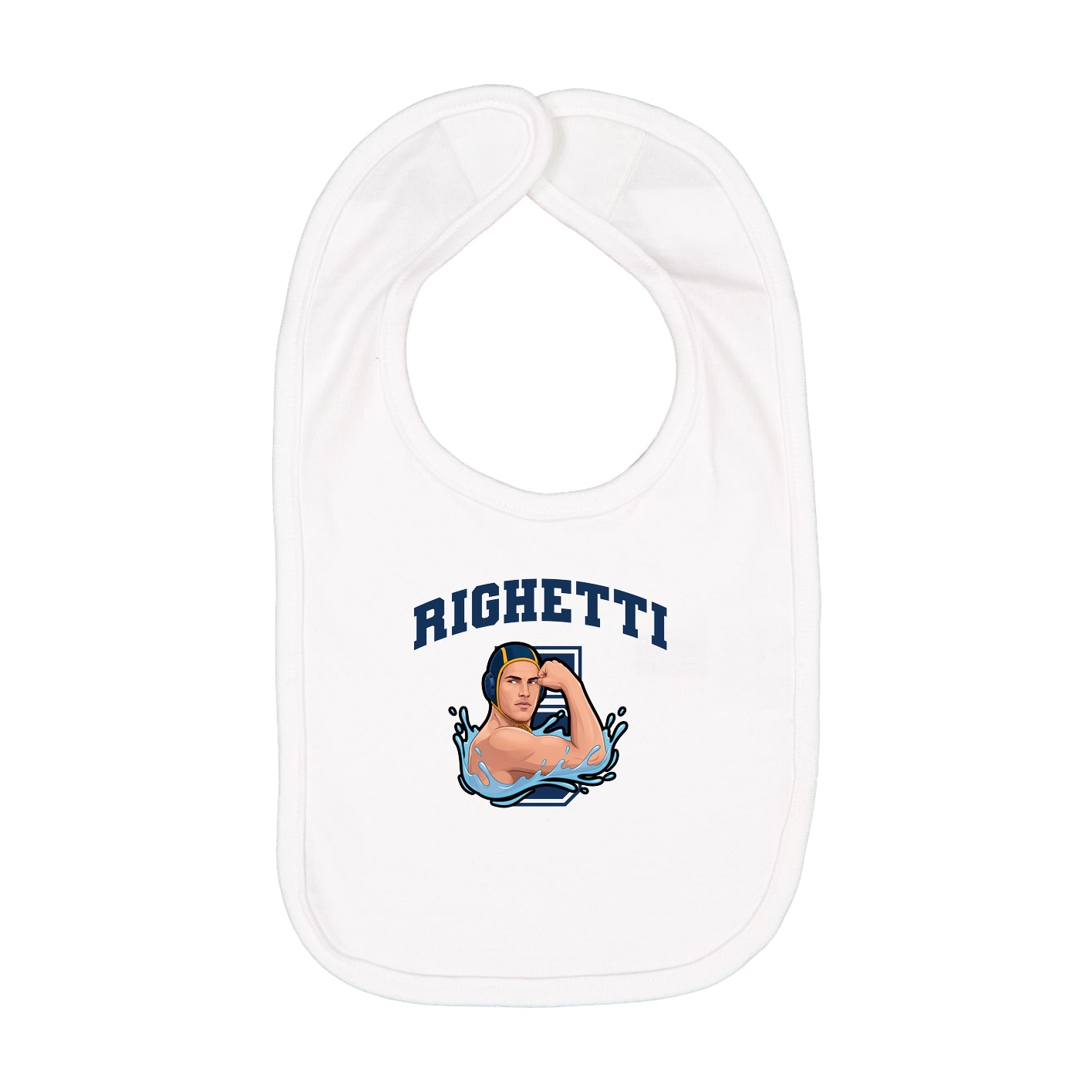 Infant Bib — Number in White