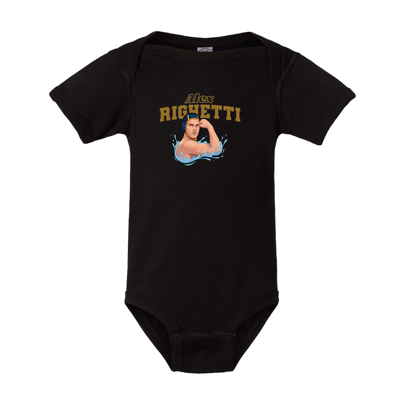 Baby Onesie — Name Arch in Black