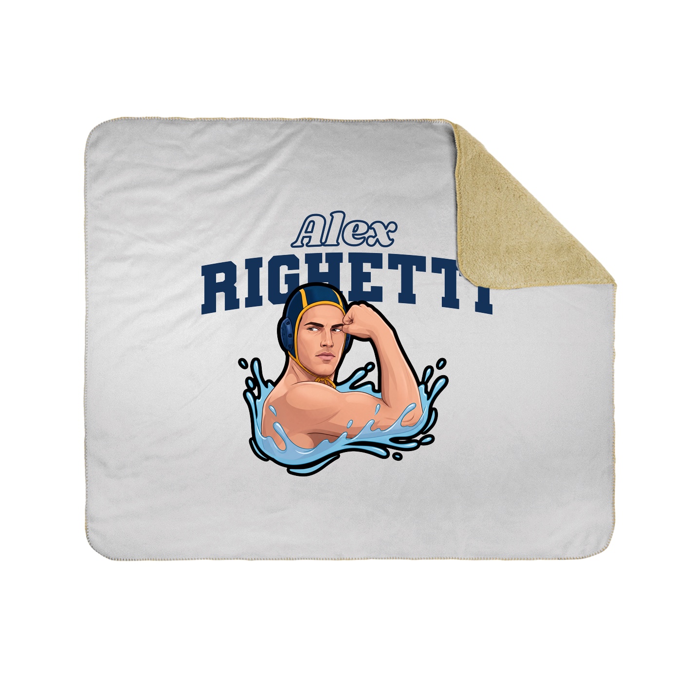 Throw Blanket — Name Arch in White