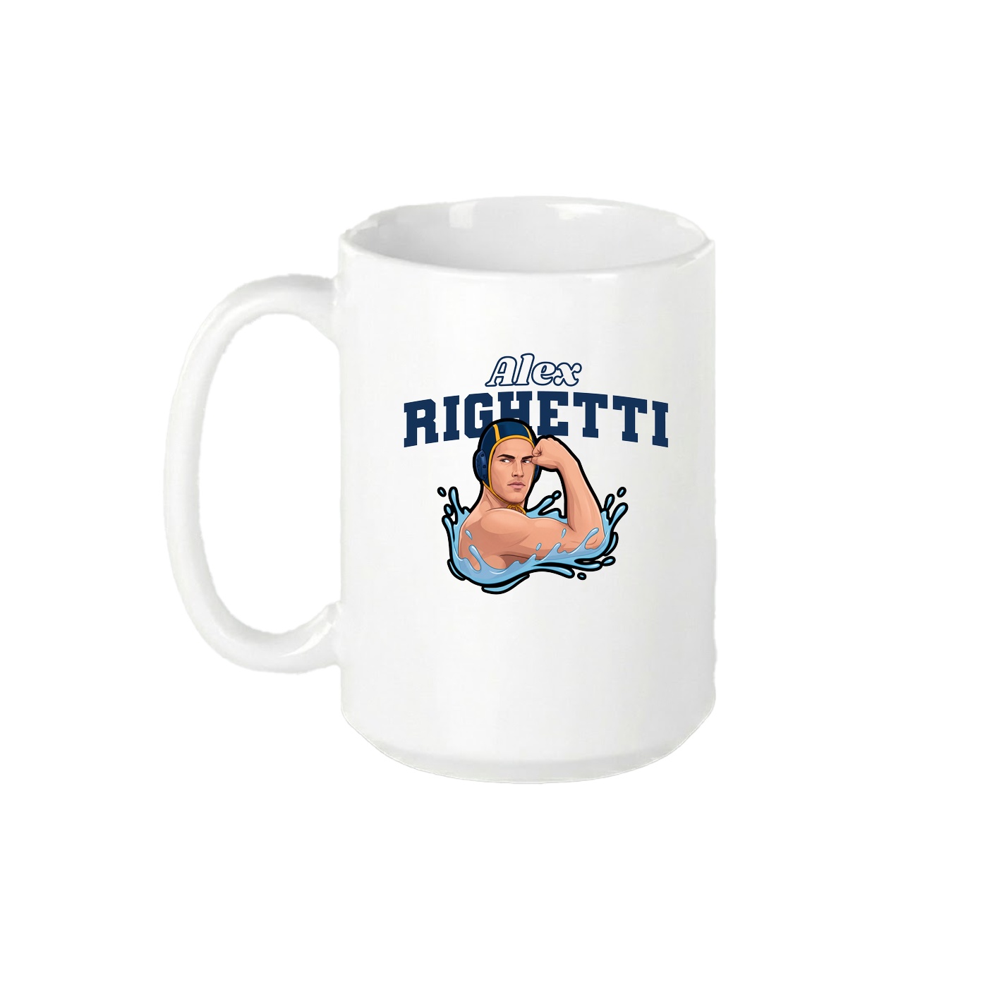 15oz Coffee Mug — Name Arch in White