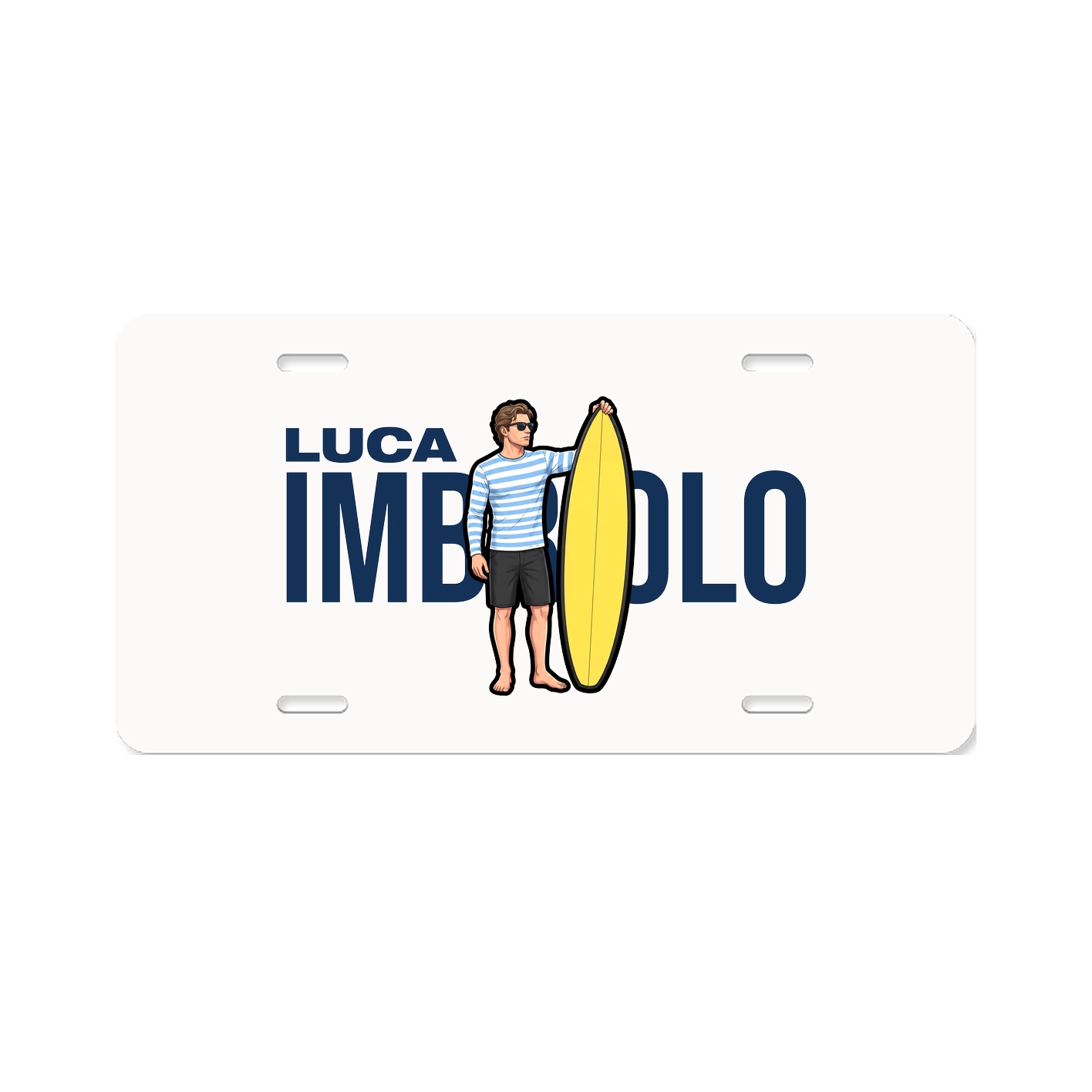 License Plate — Player Name in Classic