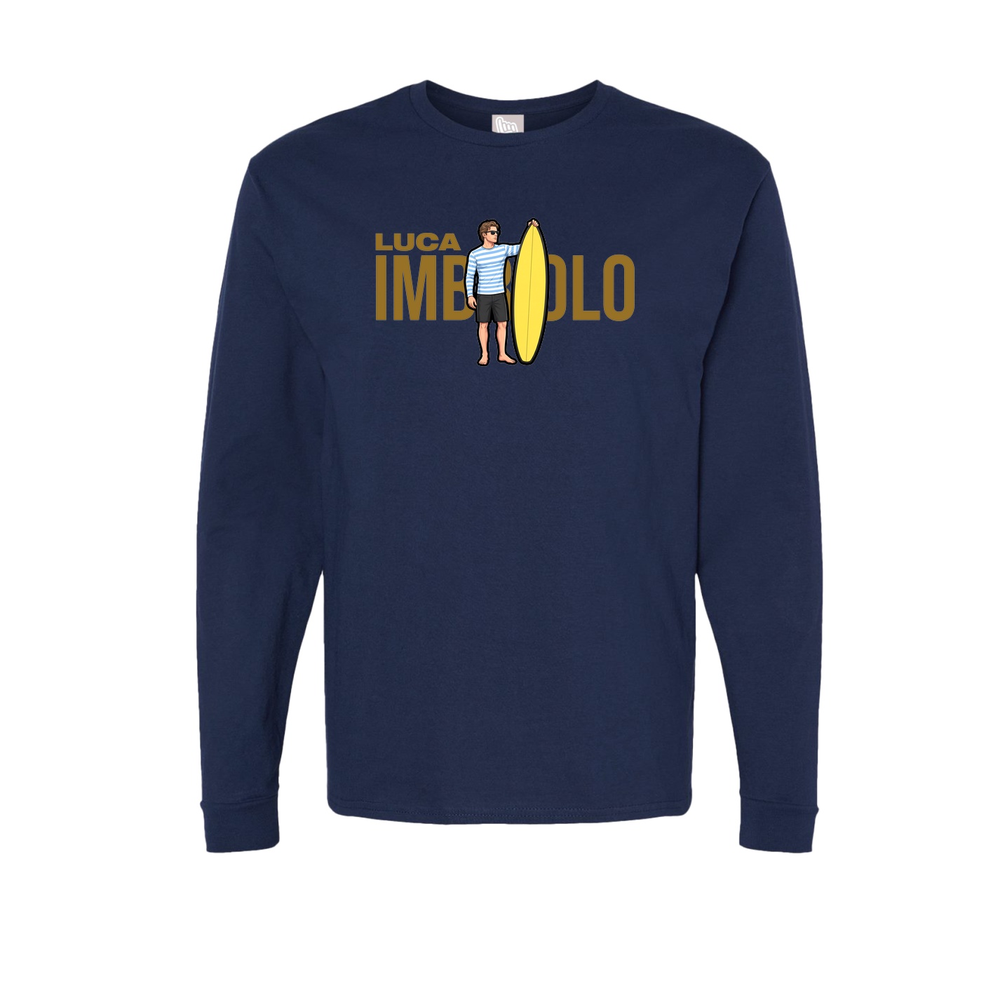 Long Sleeve Tee — Player Name in Navy