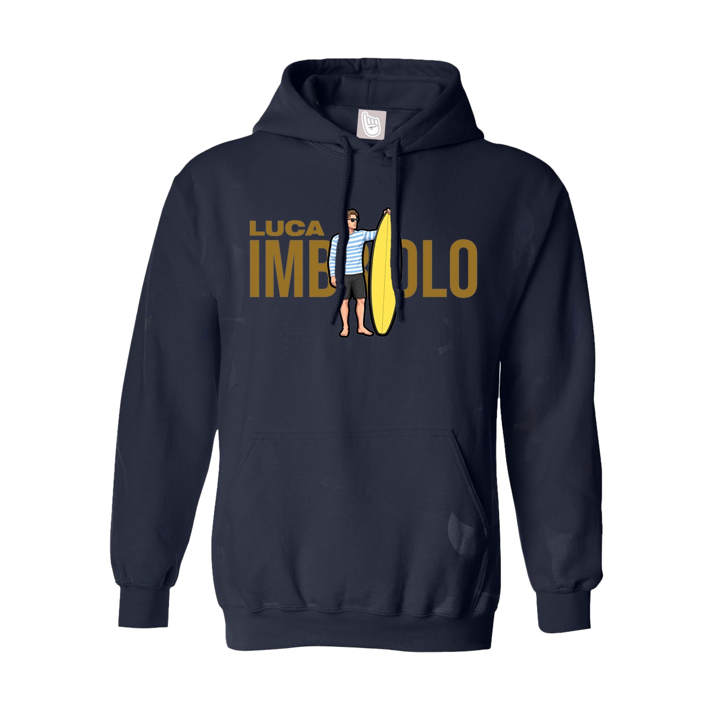 Youth Hoodie — Player Name in Navy