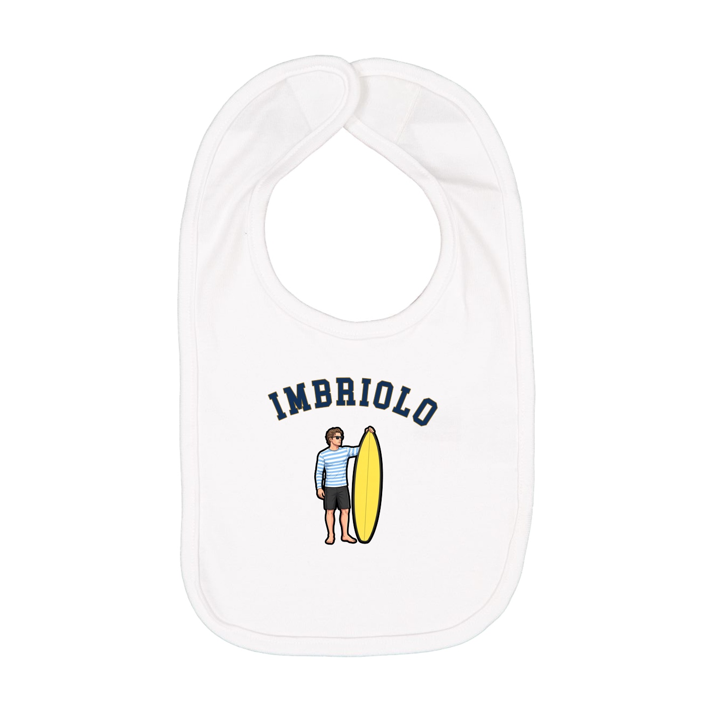 Infant Bib — Shirsey Arch in White