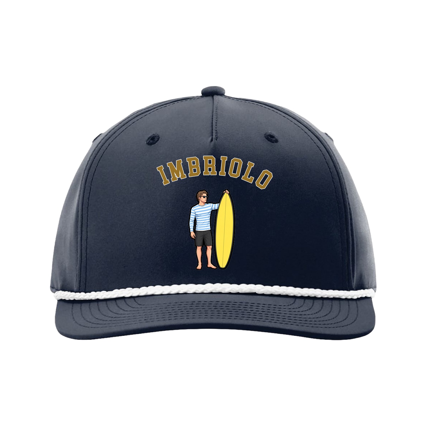 Five-Panel Classic Rope Cap — Shirsey Arch in Navy