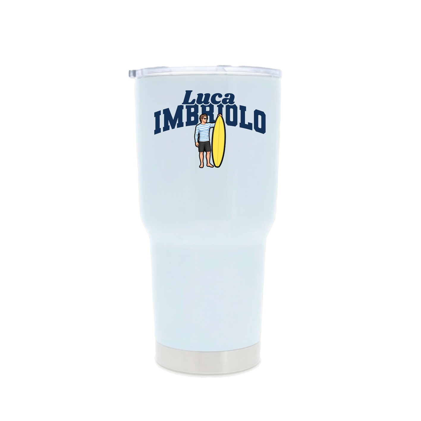 30oz Stainless Steel Tumbler — Signature Arch in White