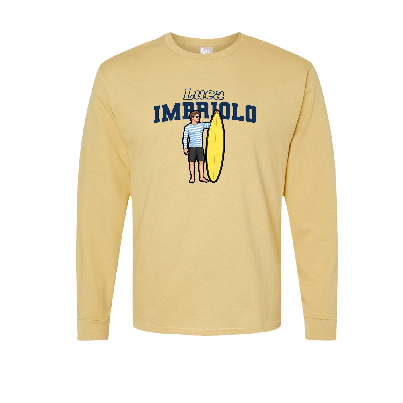 Long Sleeve Tee — Name Arch in Vegas Gold
