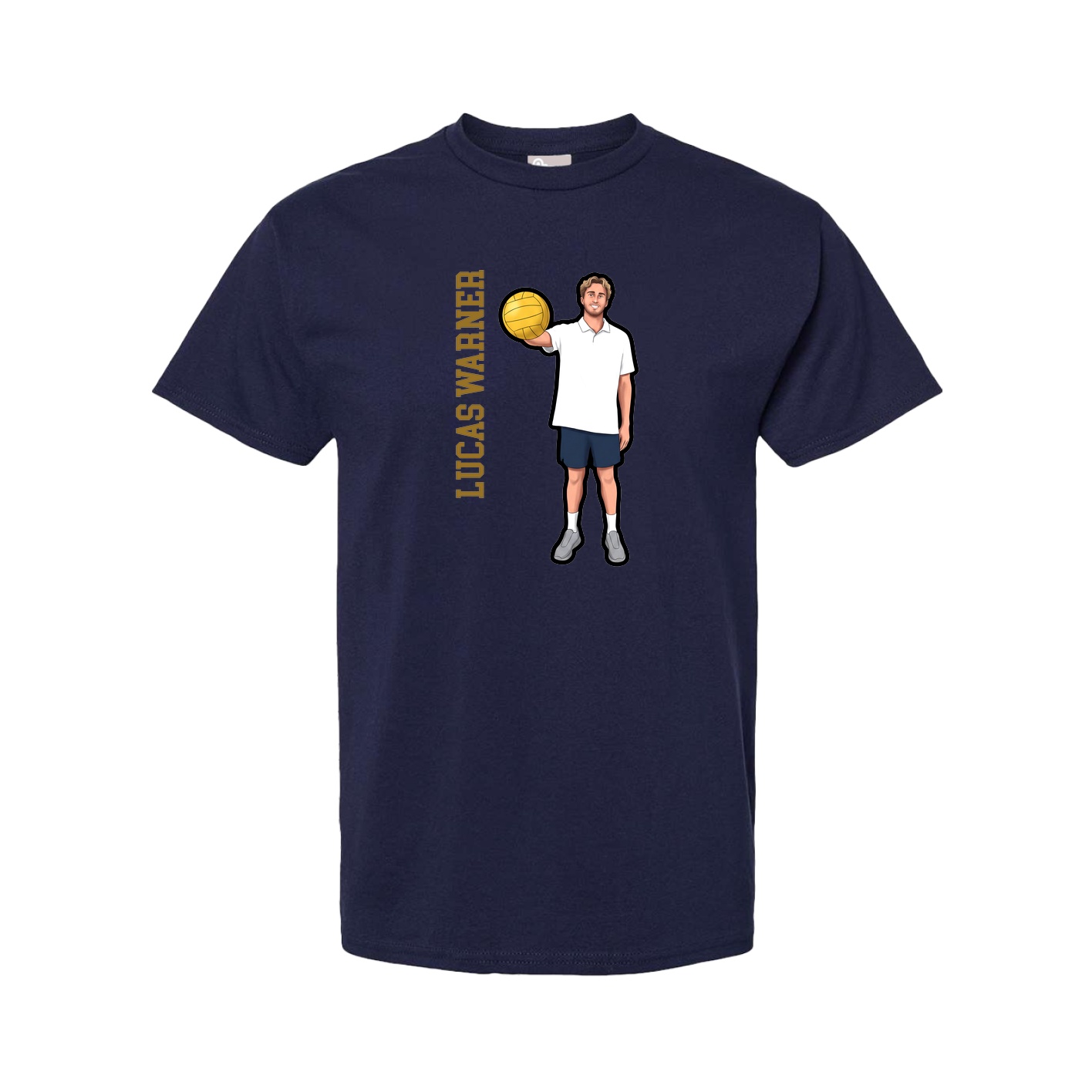Youth Tee — Name Vertical in Navy