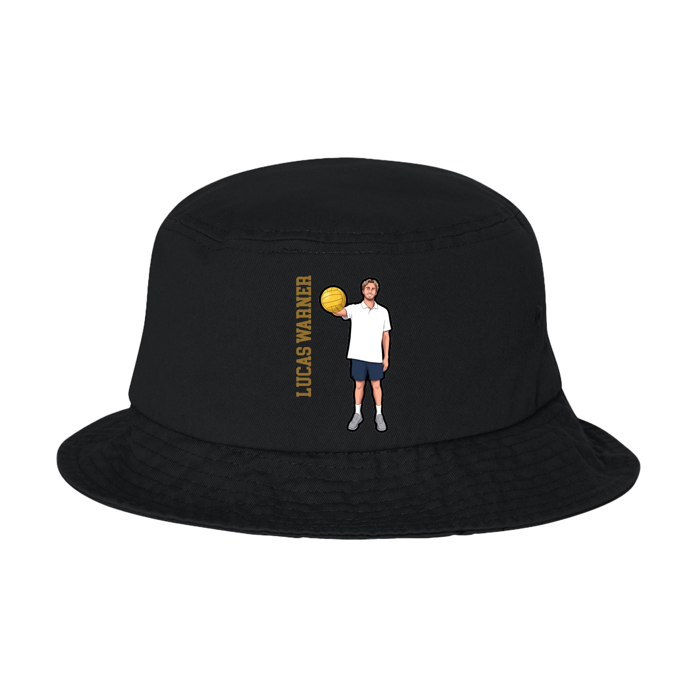 Bucket Cap — Name Vertical in Black