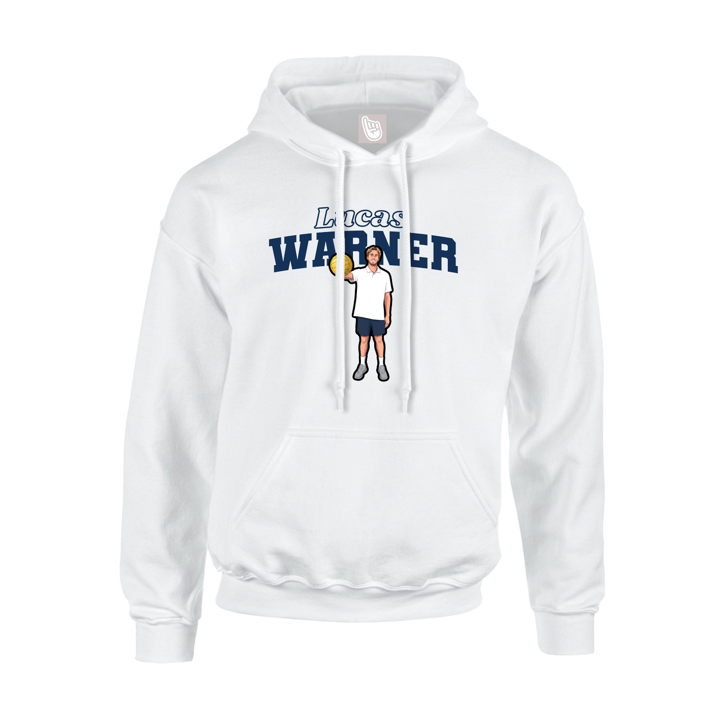 Hoodie — Name Arch in White