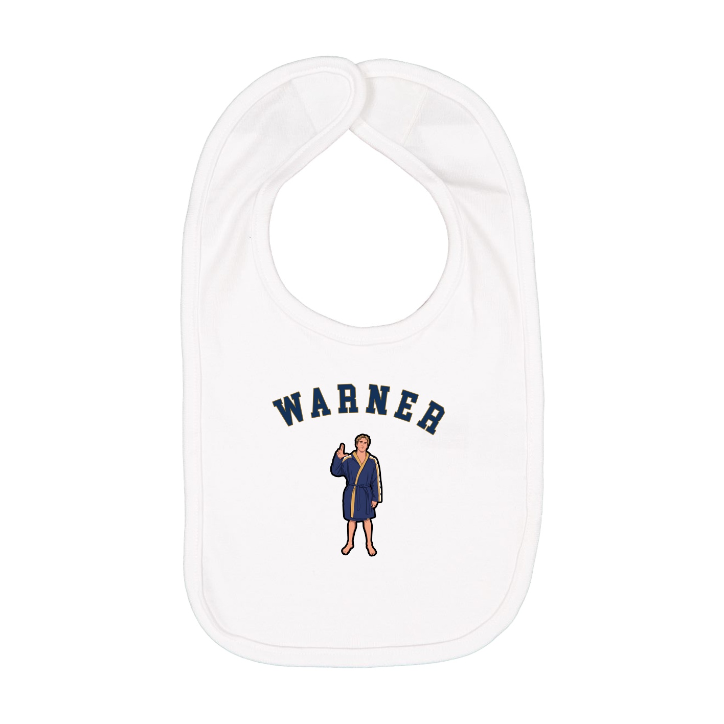 Infant Bib — Shirsey Arch in White