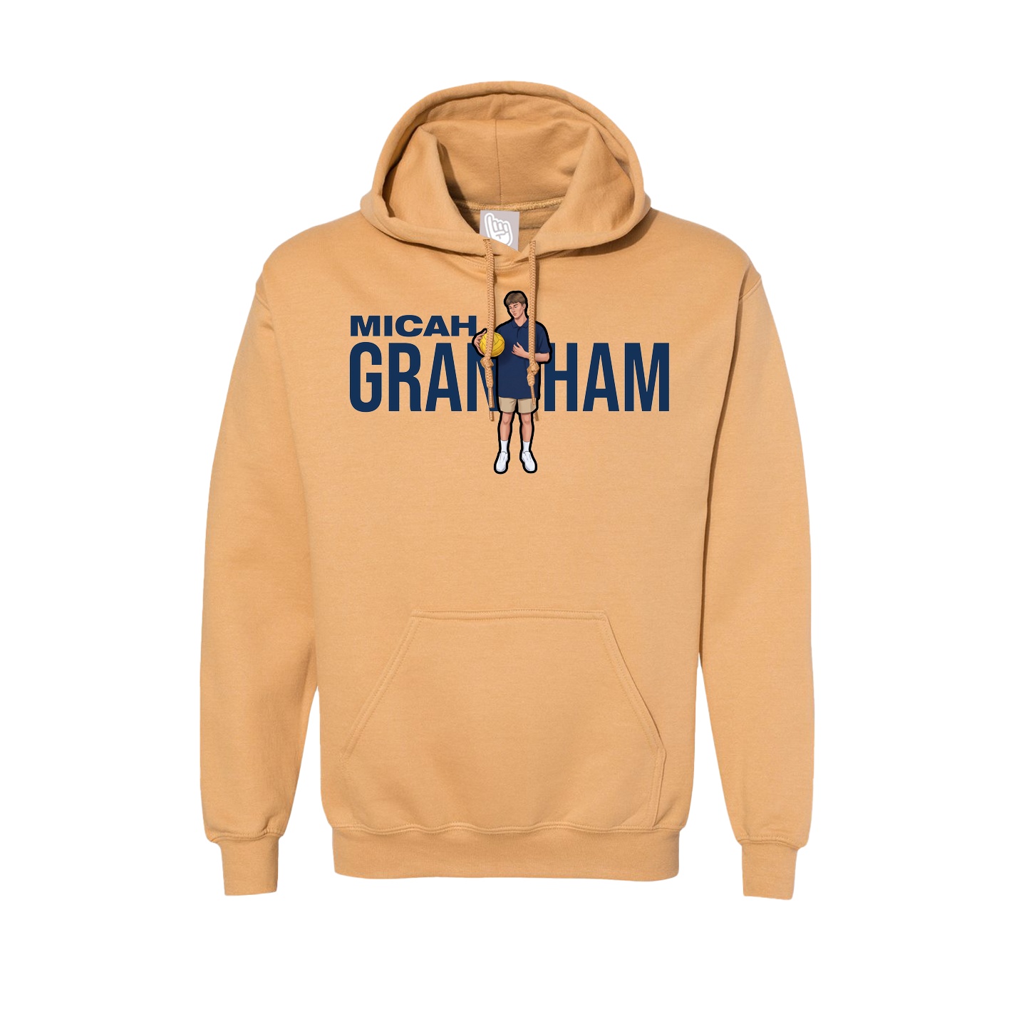 Hoodie — Player Name in Vegas Gold