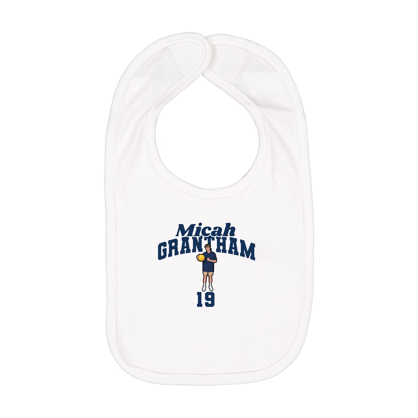 Infant Bib — Signature Arch in White