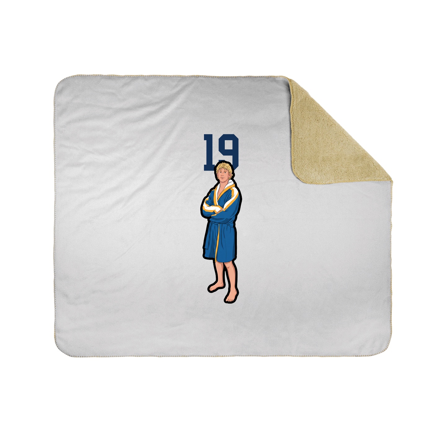 Throw Blanket — Number Top in White