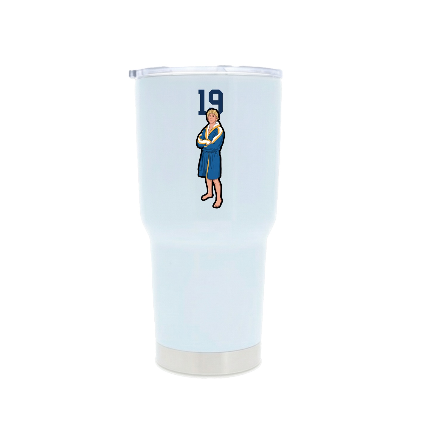 30oz Stainless Steel Tumbler — Number Top in White
