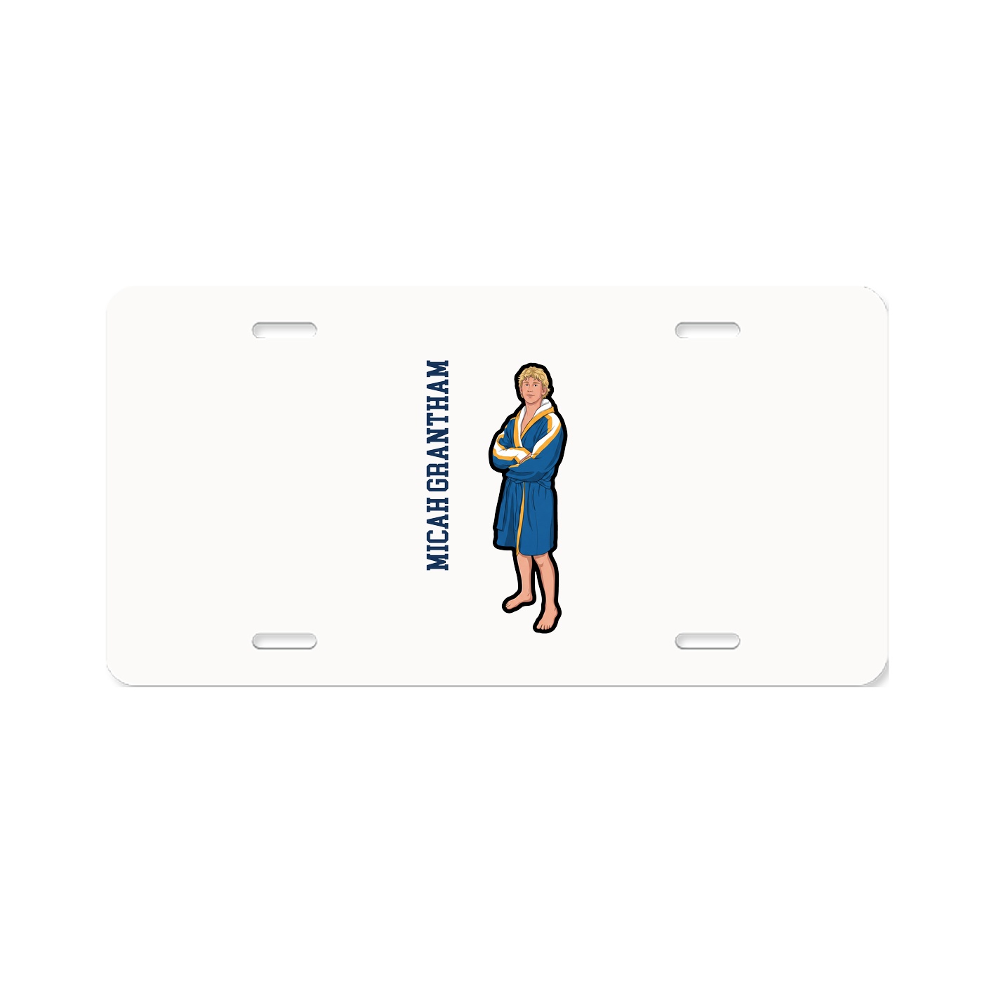 License Plate — Name Vertical in Classic