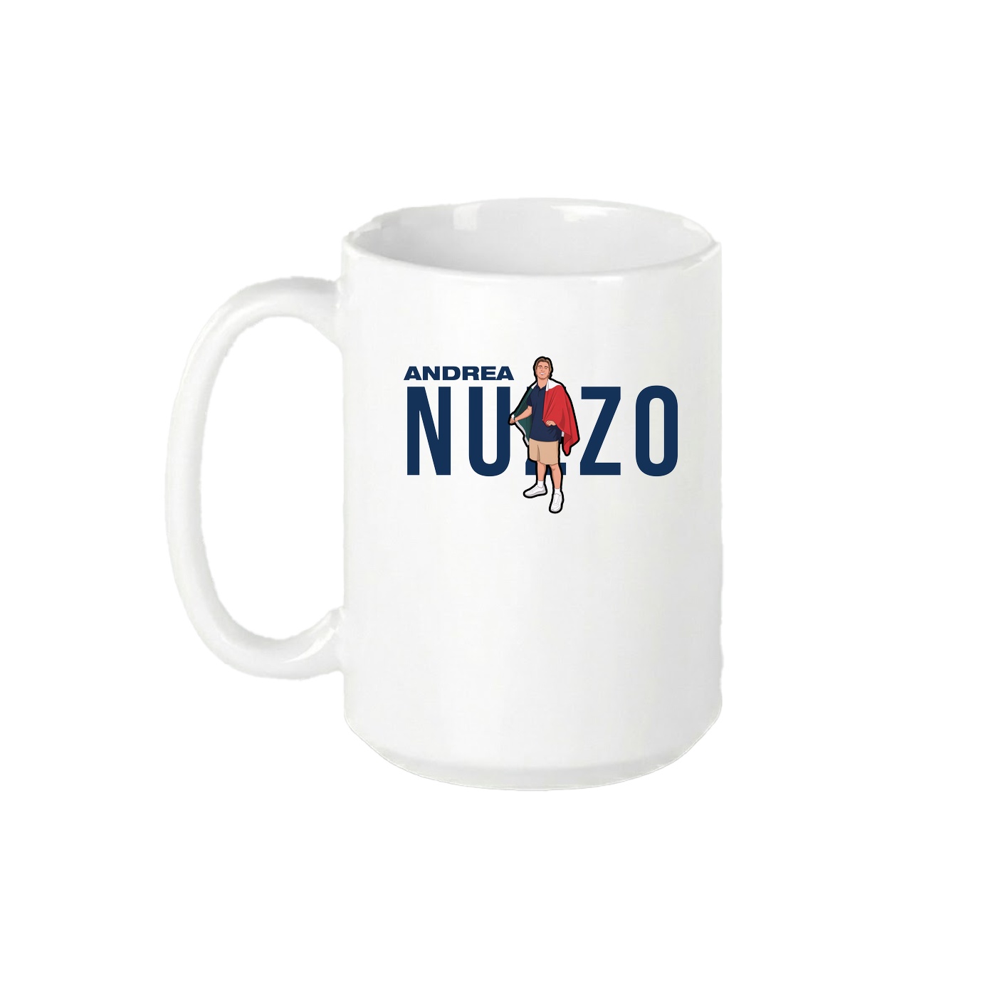 15oz Coffee Mug — Player Name in White