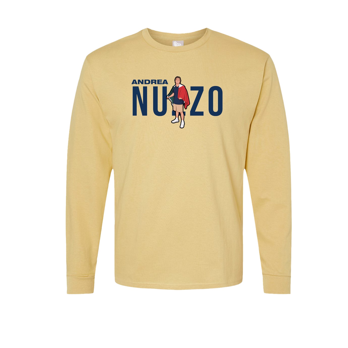 Long Sleeve Tee — Player Name in Vegas Gold