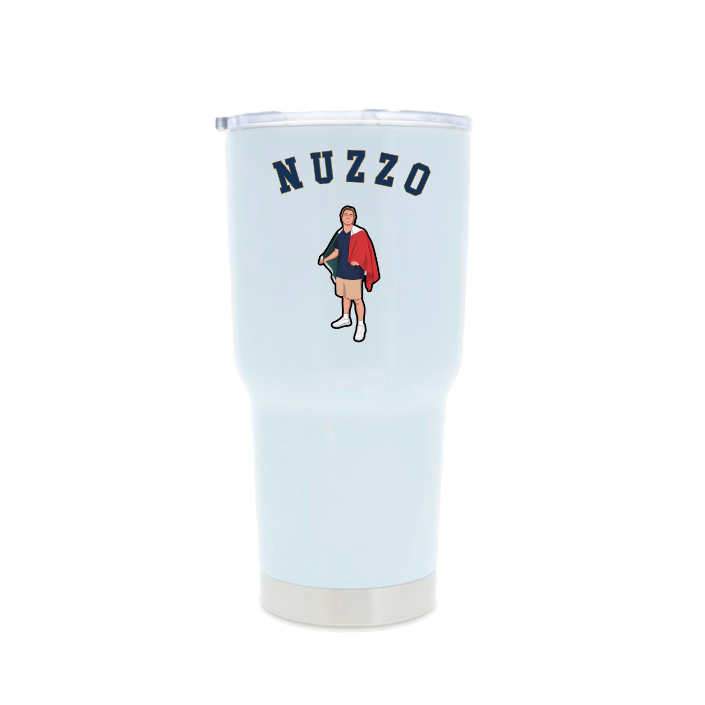 30oz Stainless Steel Tumbler — Shirsey Arch in White