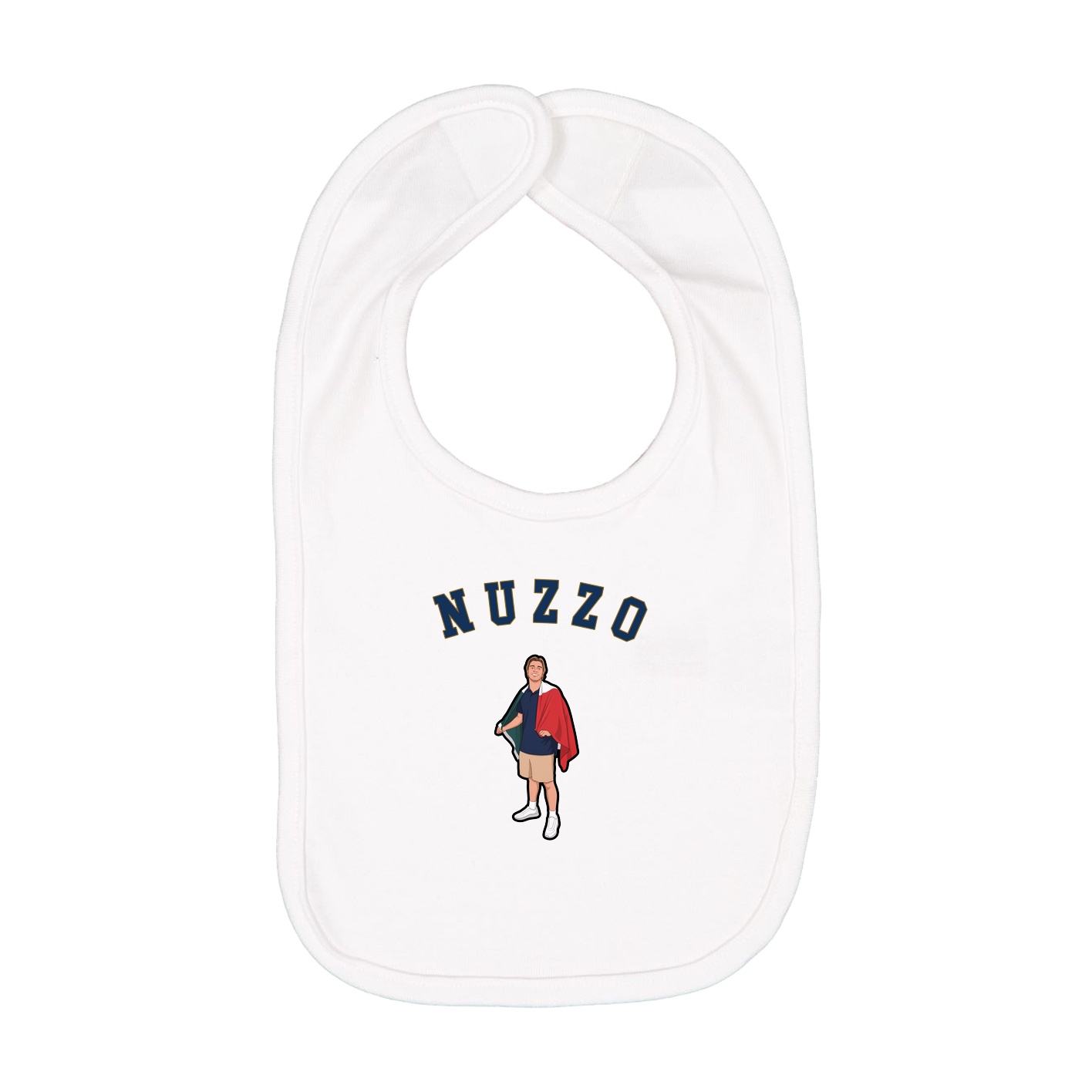 Infant Bib — Shirsey Arch in White