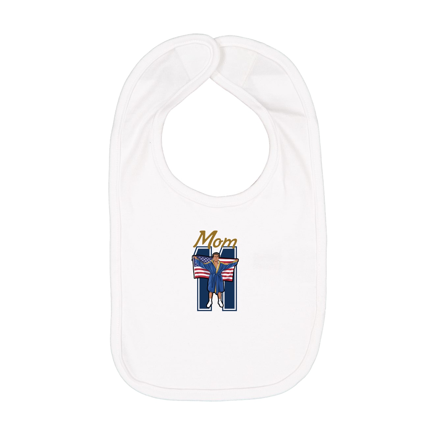 Infant Bib — Mothers Day Shirsey in White