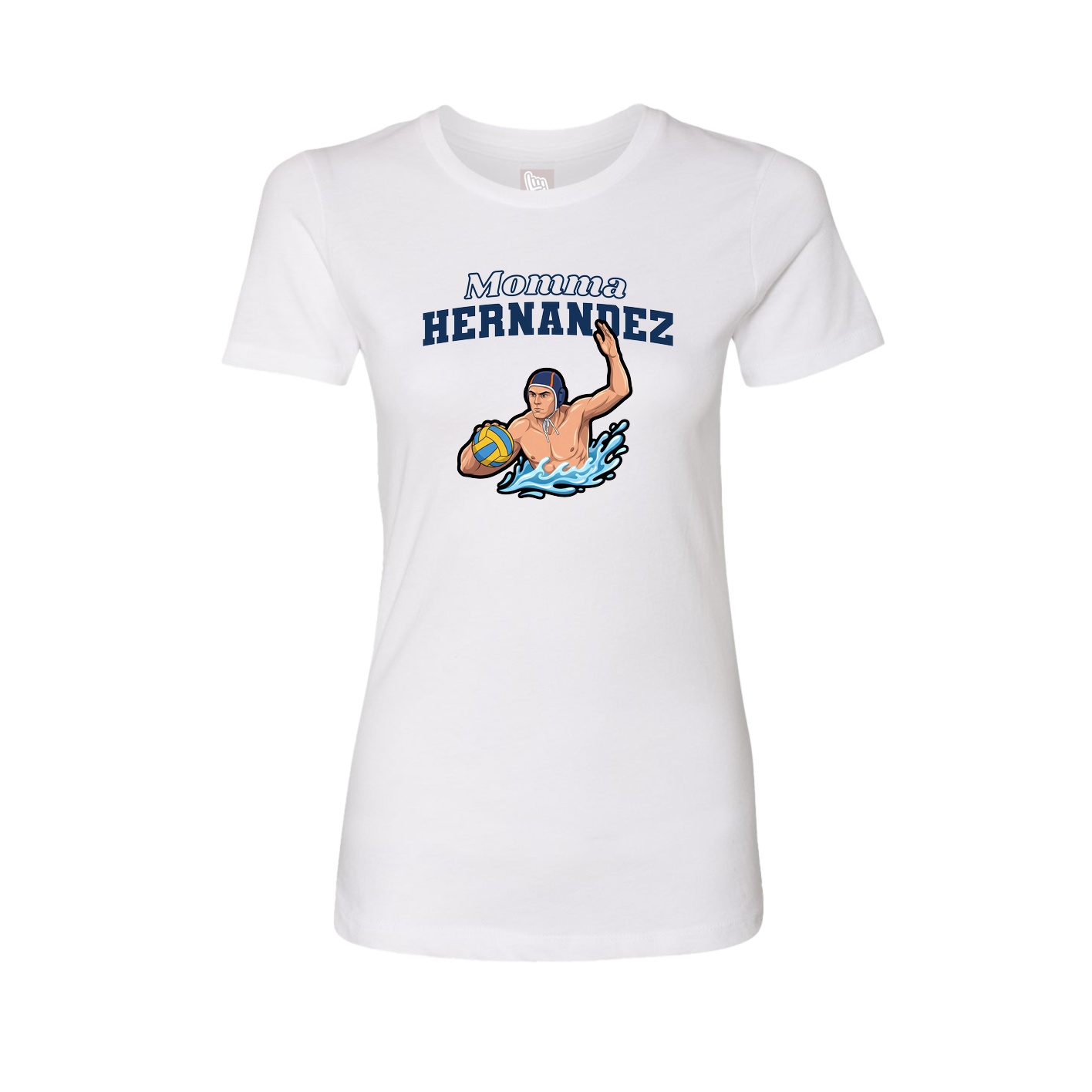 Womens Tee — Mothers Day Block in White
