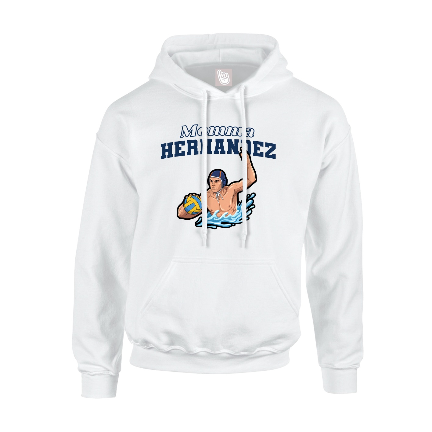 Youth Hoodie — Mothers Day Block in White