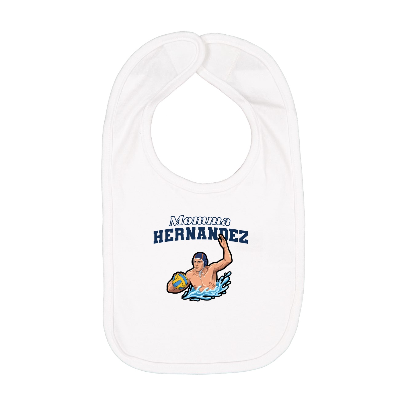 Infant Bib — Mothers Day Block in White