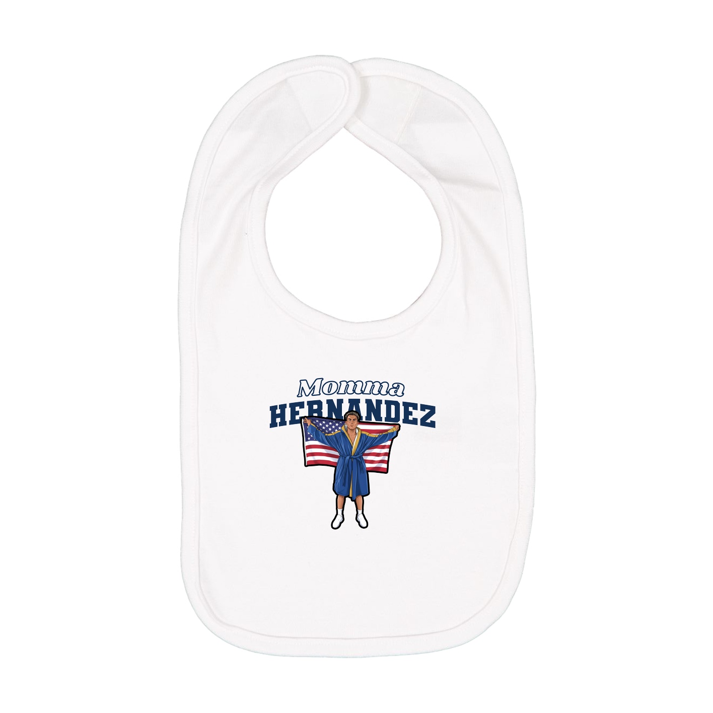 Infant Bib — Mothers Day Block in White