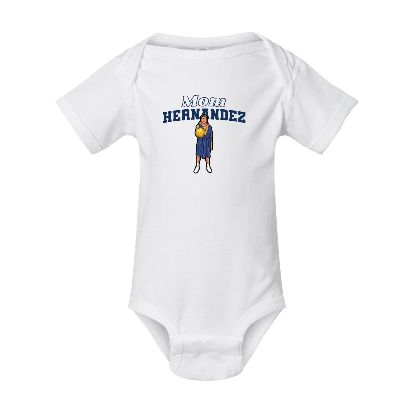 Baby Onesie — Mothers Day Block in White