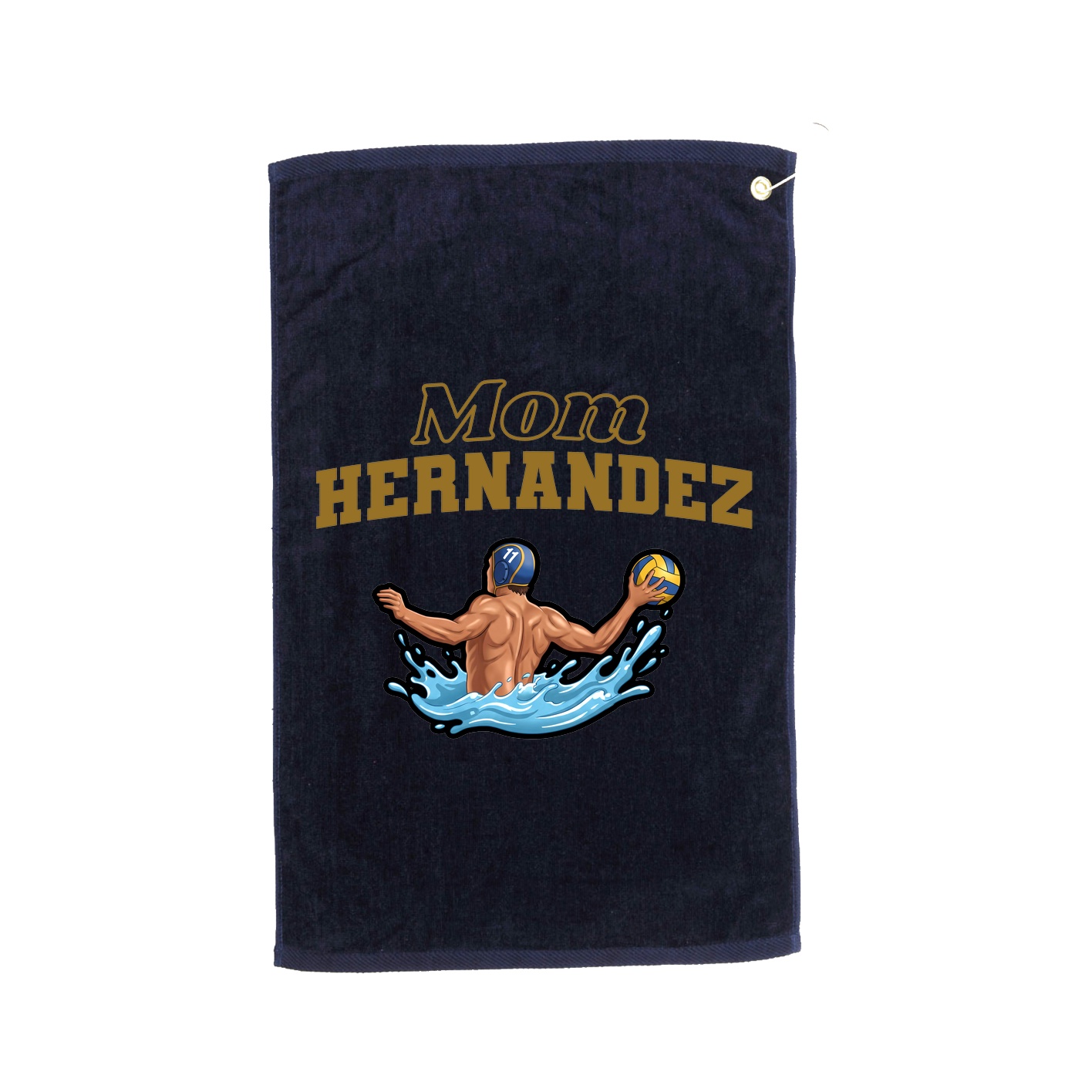 Golf Towel — Mothers Day Block in Navy