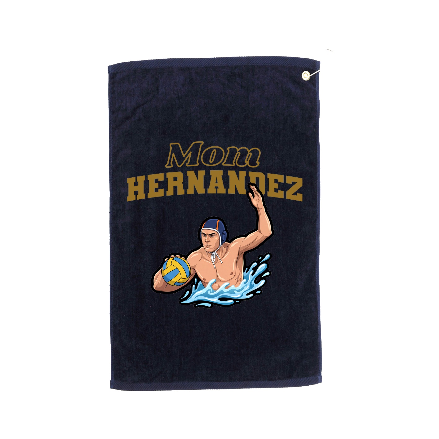Golf Towel — Mothers Day Block in Navy