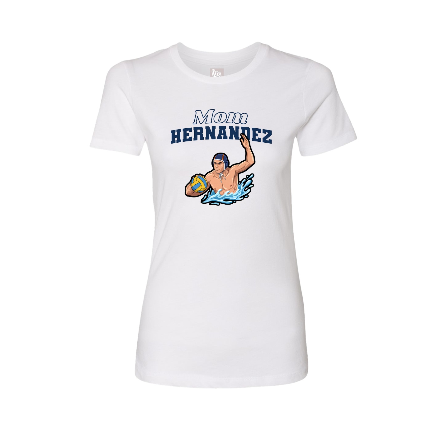 Womens Tee — Mothers Day Block in White