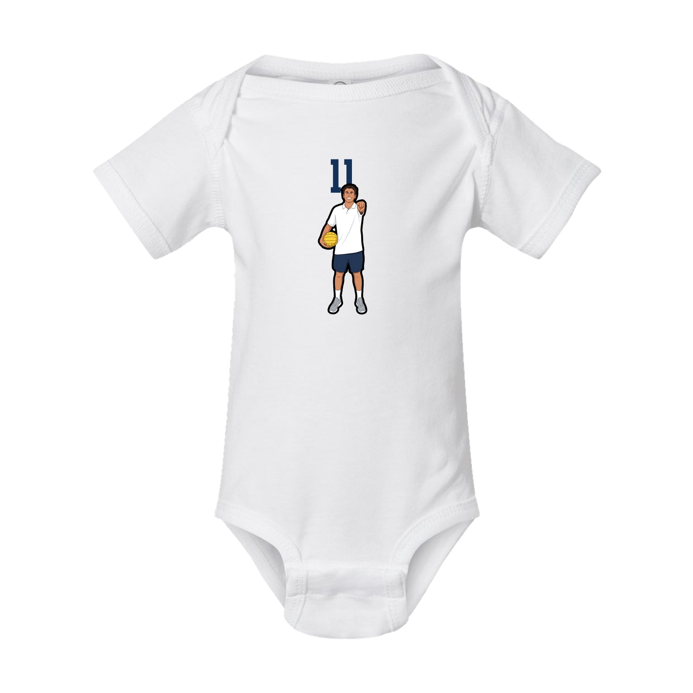 Baby Onesie — Number Top in White