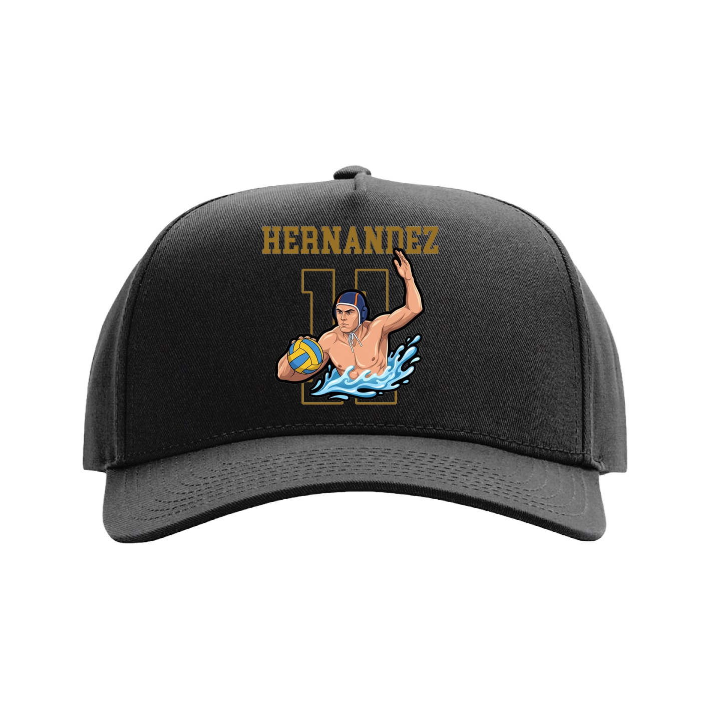 Full Fabric Five-Panel Champ Cap — Shirsey in Black