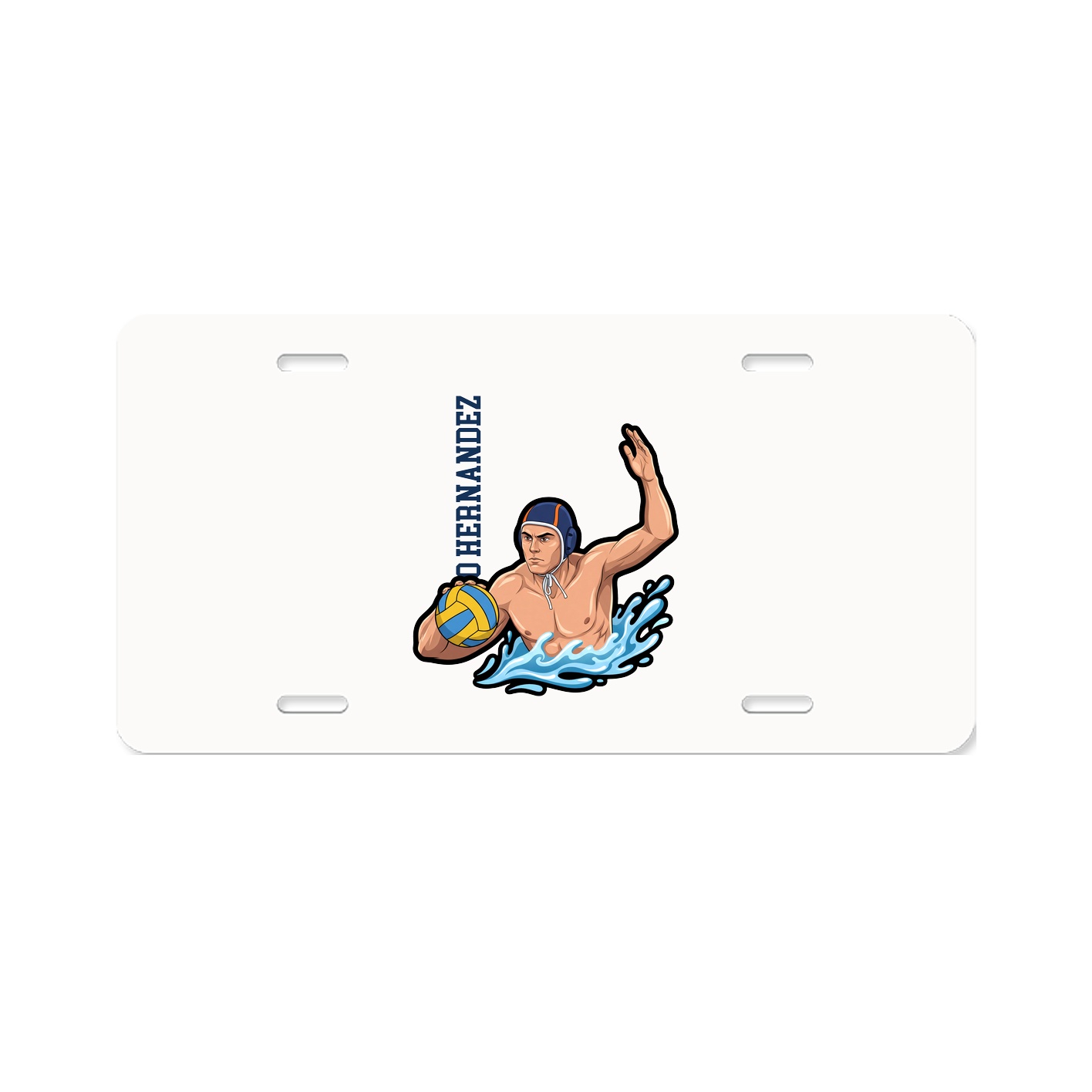 License Plate — Name Vertical in Classic