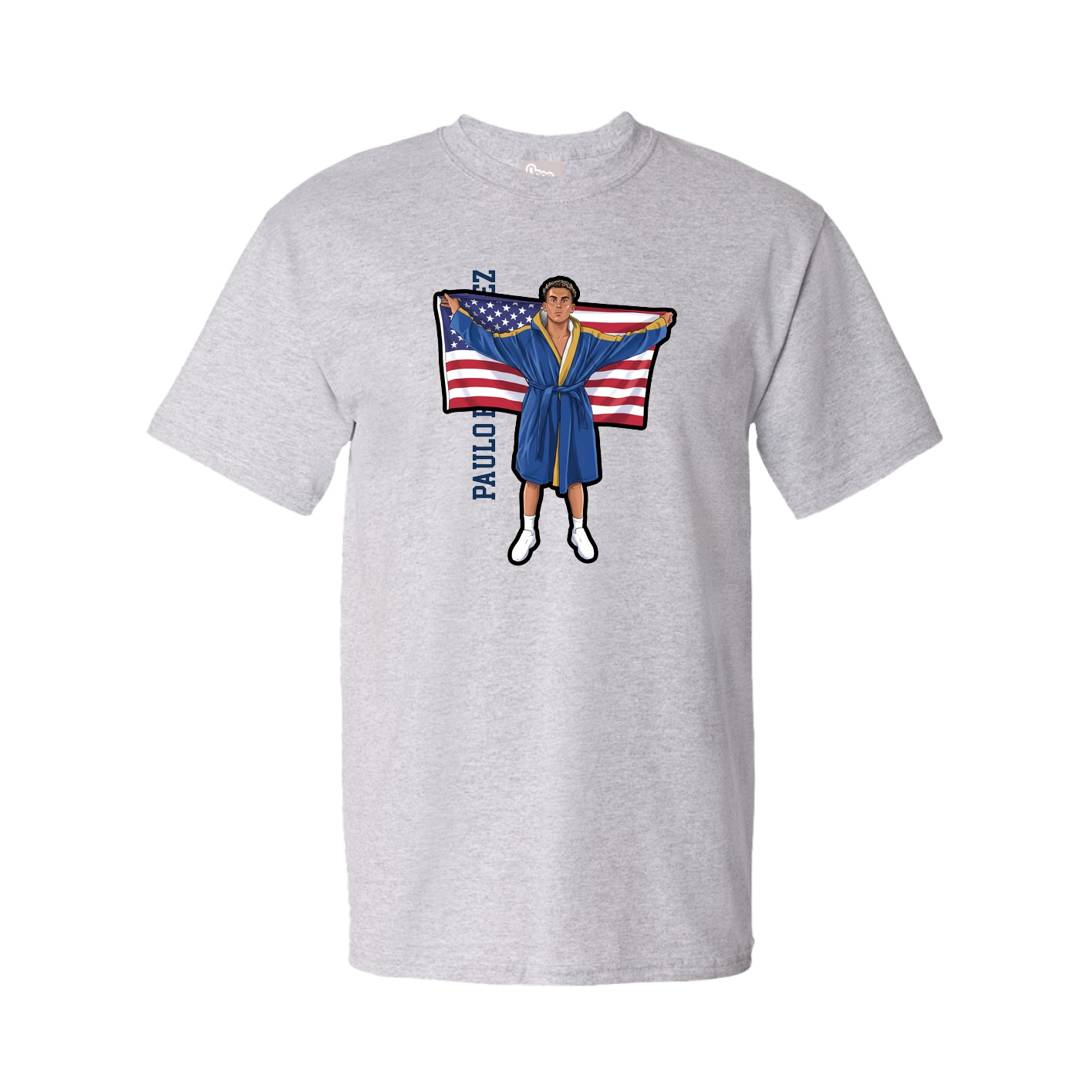 Youth Tee — Name Vertical in Grey