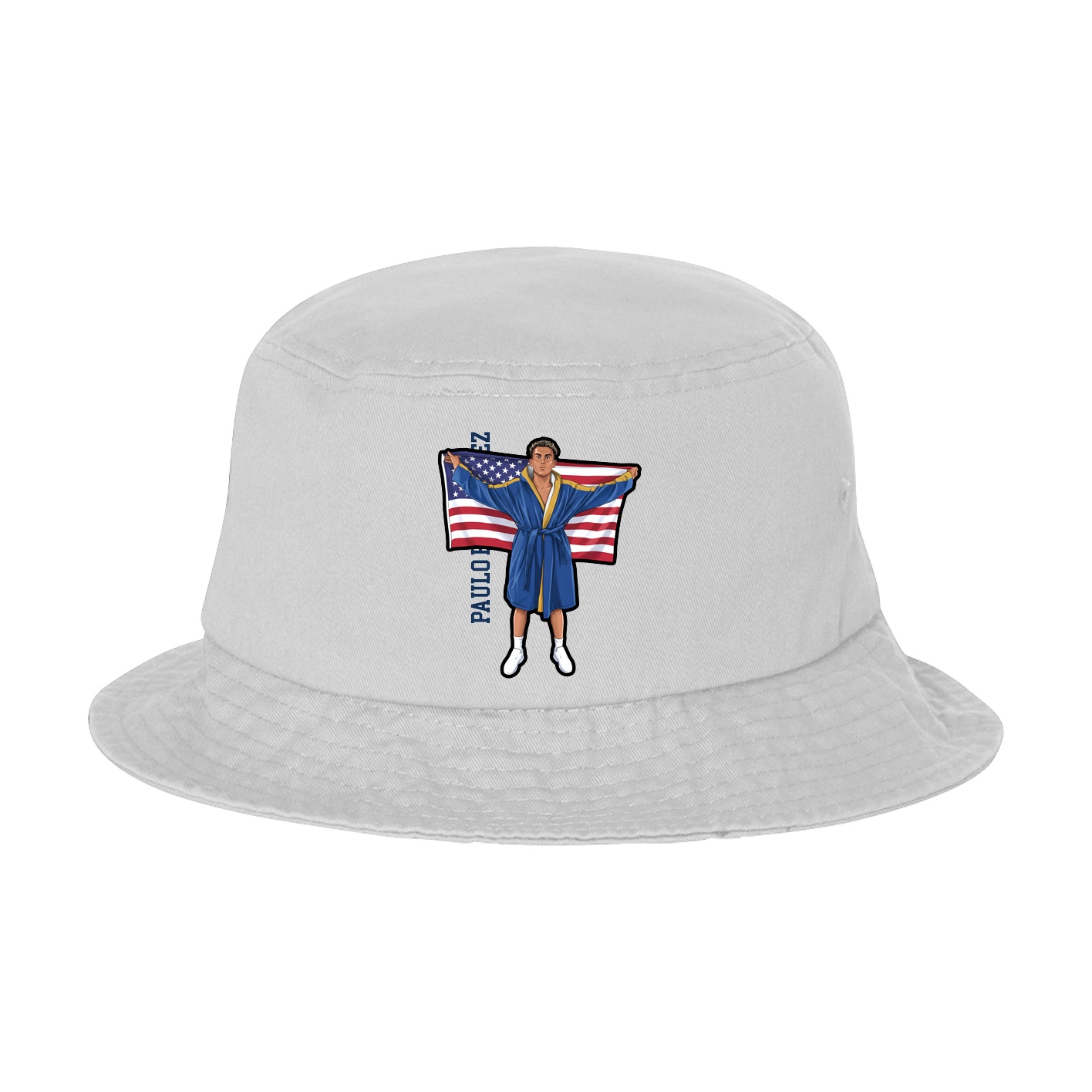 Bucket Cap — Name Vertical in White