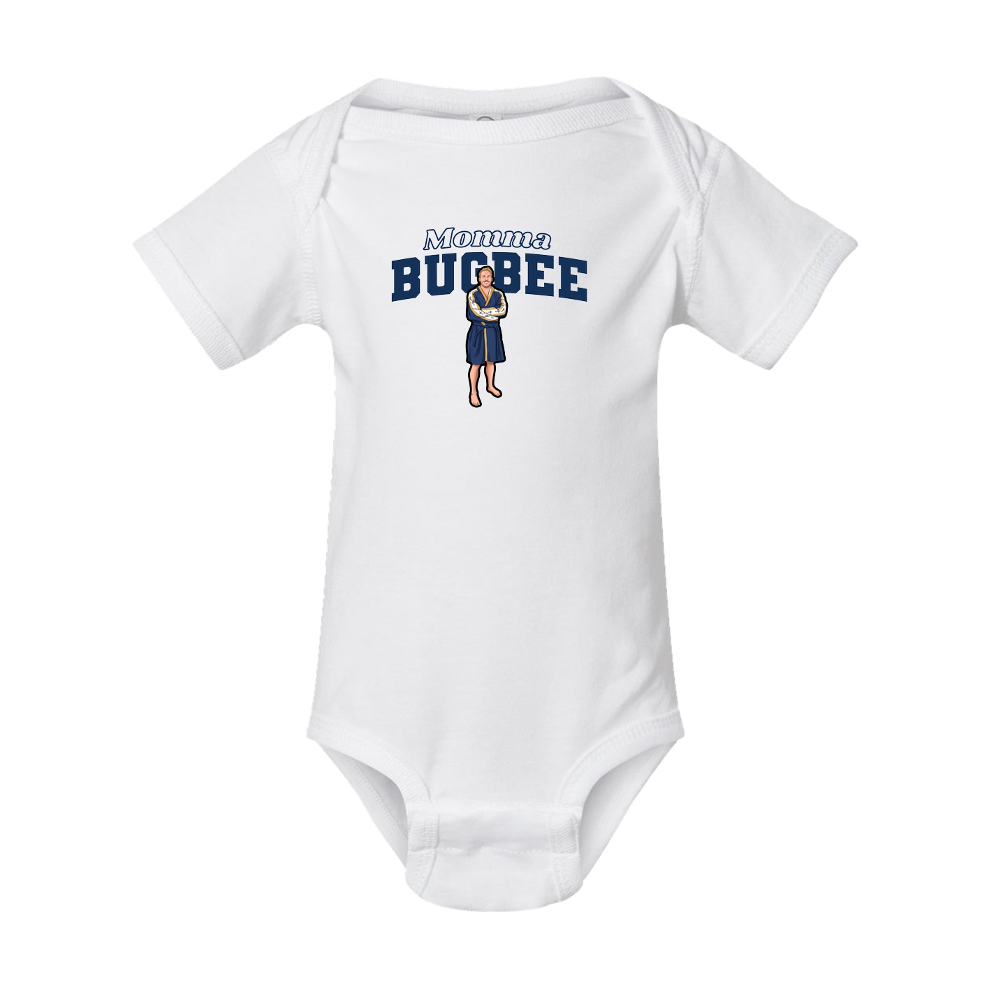 Baby Onesie — Mothers Day Block in White