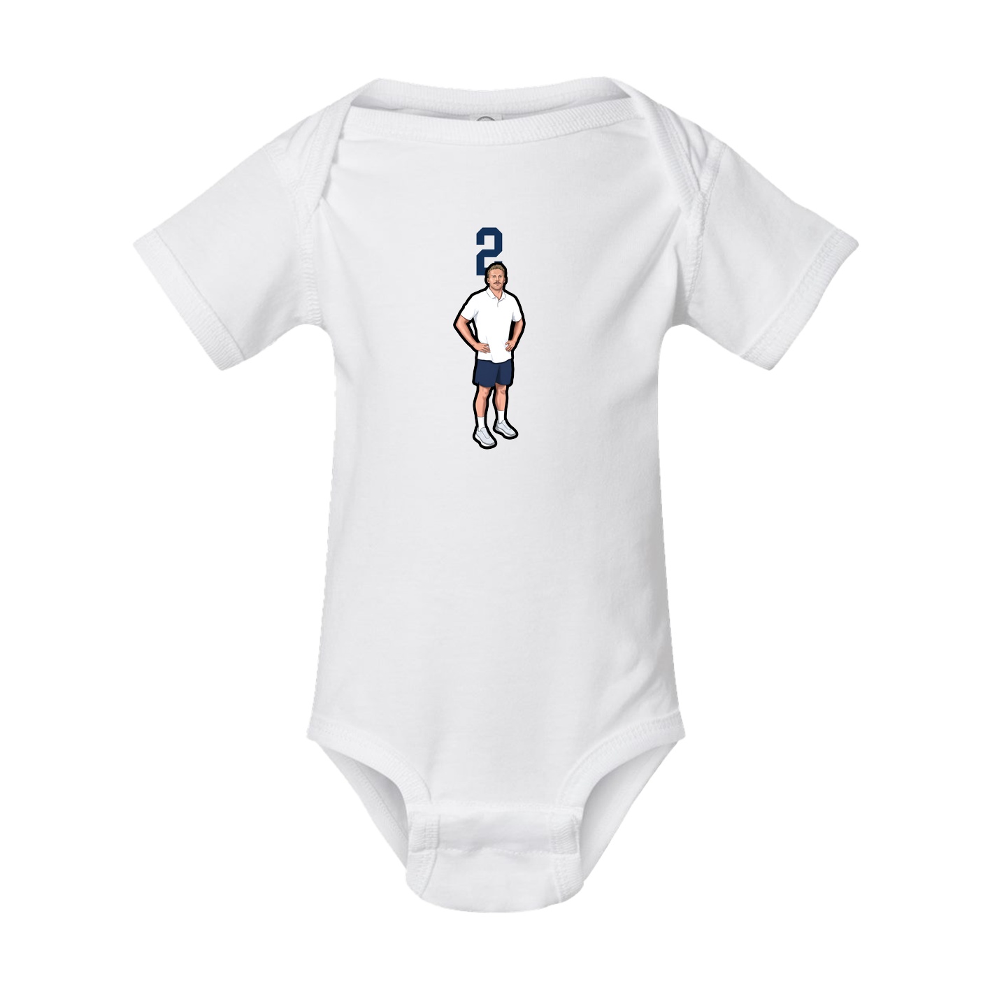 Baby Onesie — Number Top in White